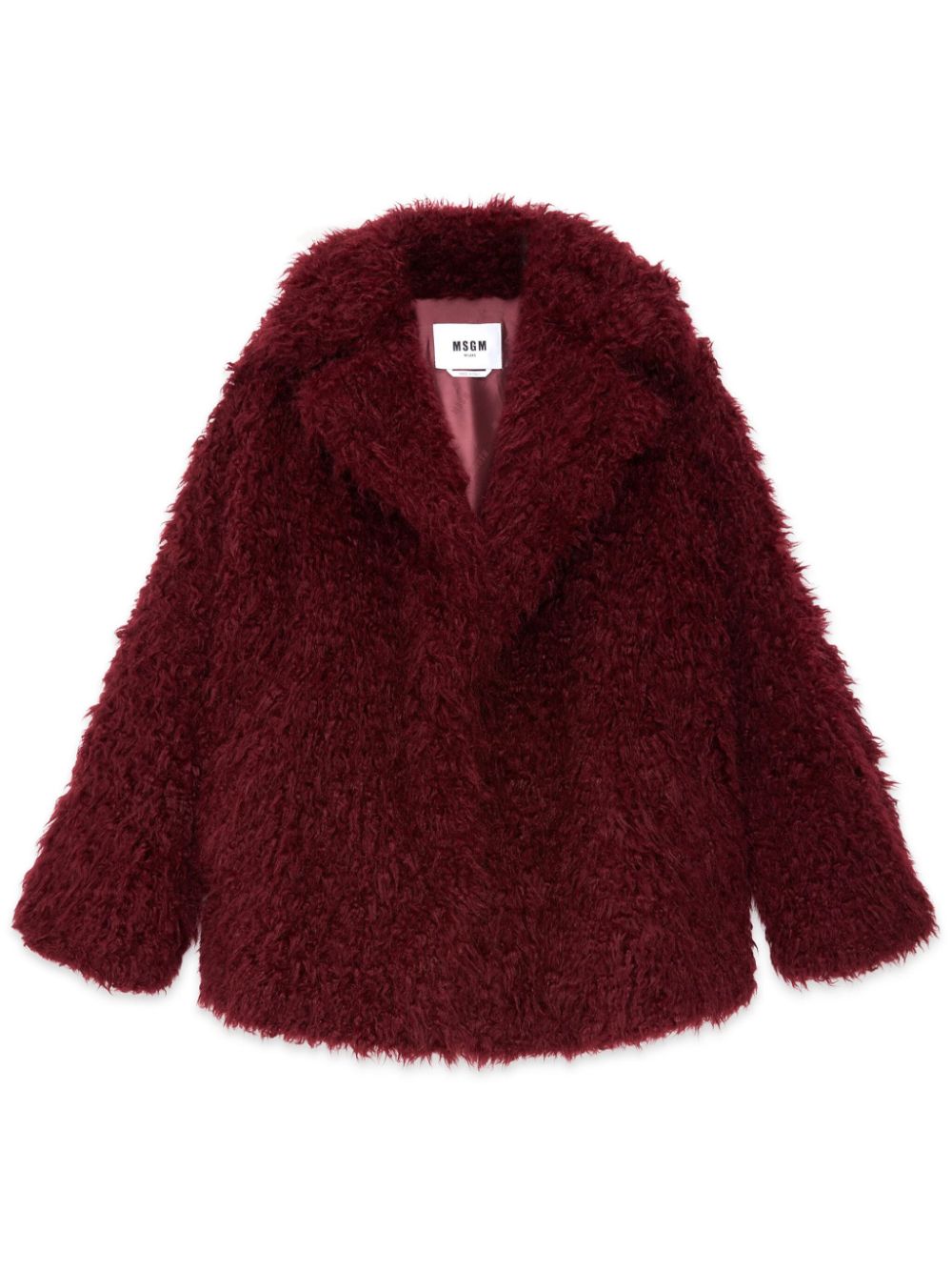 MSGM single-breasted frayed deailed jacket - Red von MSGM