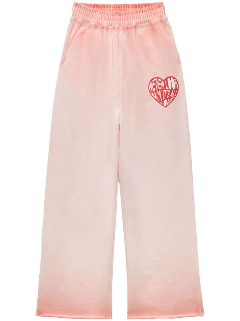 MSGM slogan-print track pants - Red von MSGM