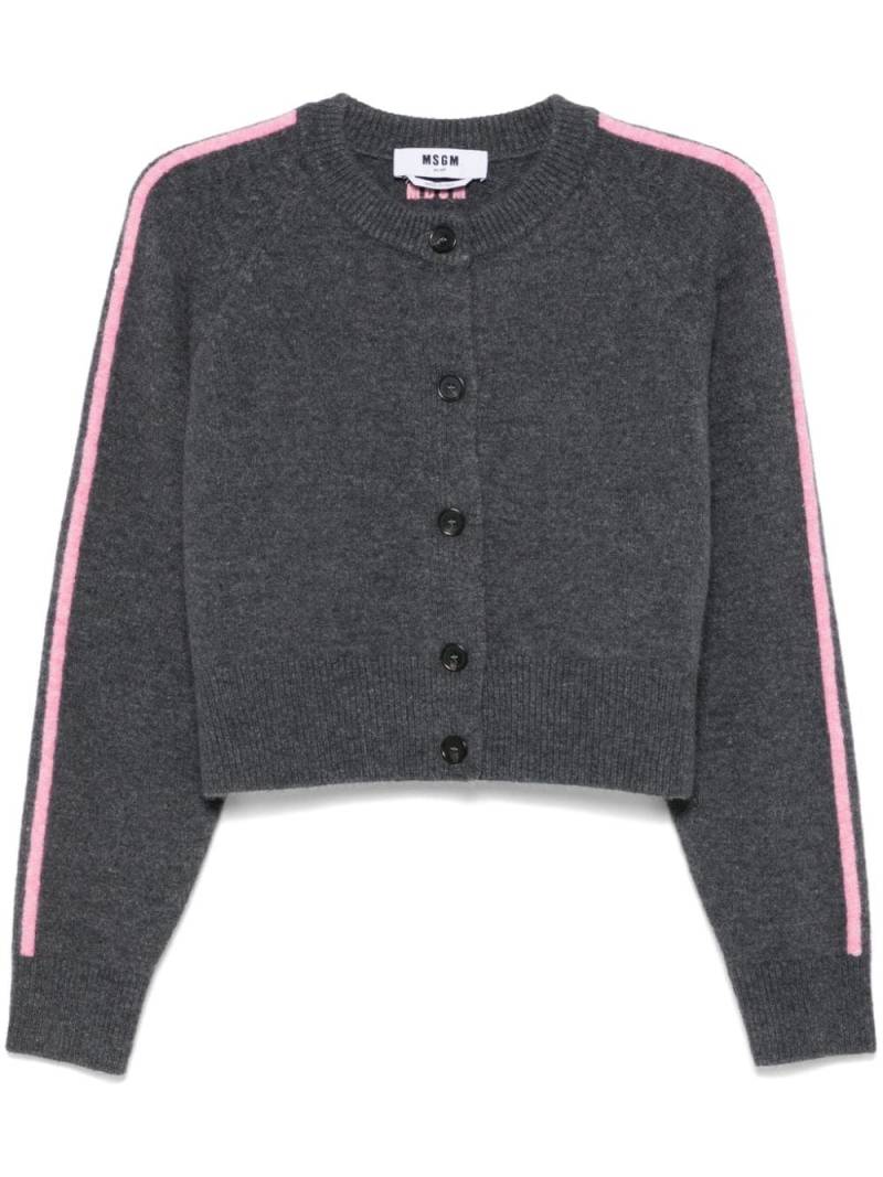 MSGM stripe-detailing cardigan - Grey von MSGM