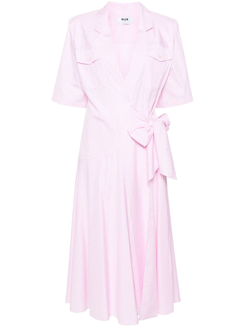 MSGM striped cotton dress - Pink von MSGM