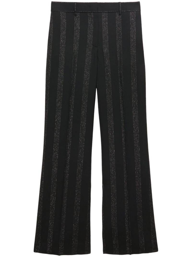 MSGM striped wide-leg trousers - Black von MSGM