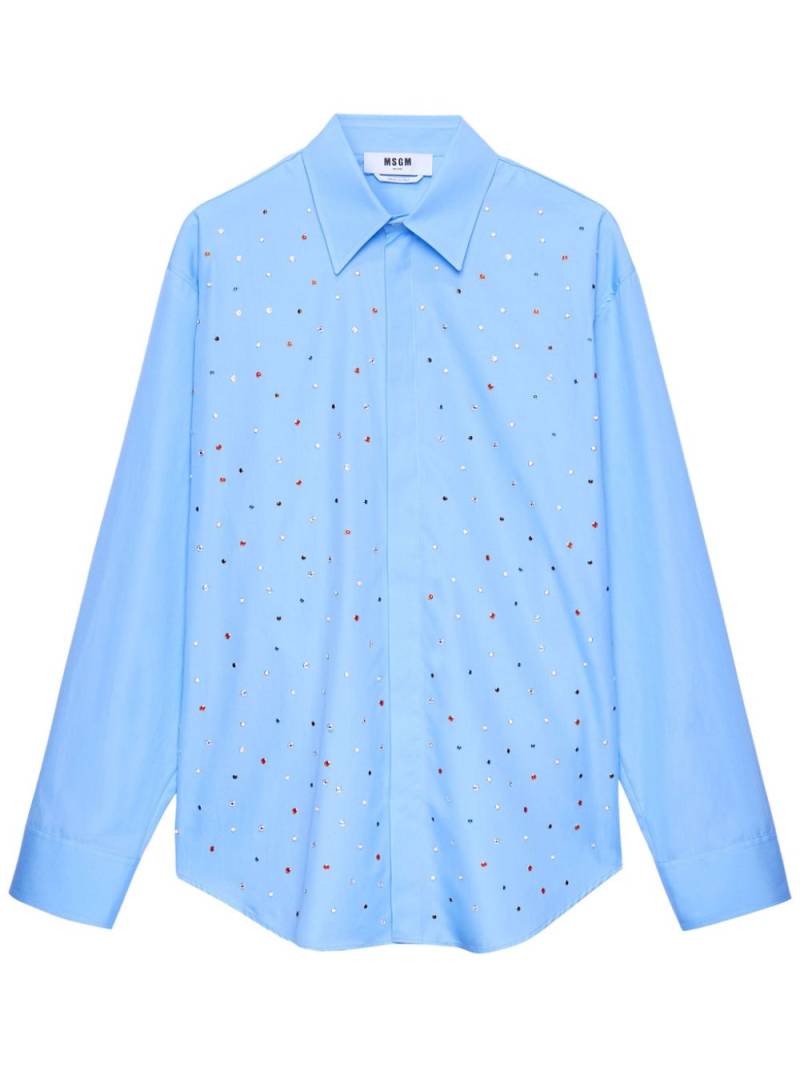 MSGM stud-embellished shirt - Blue von MSGM