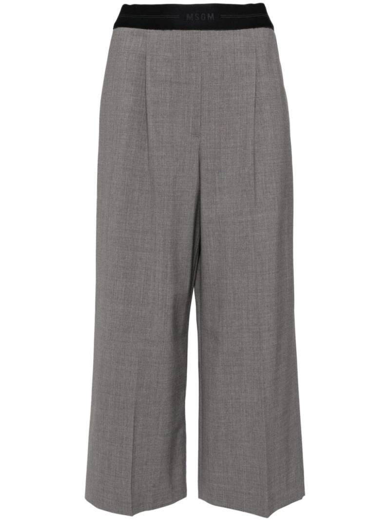 MSGM cropped palazzo pants - Grey von MSGM