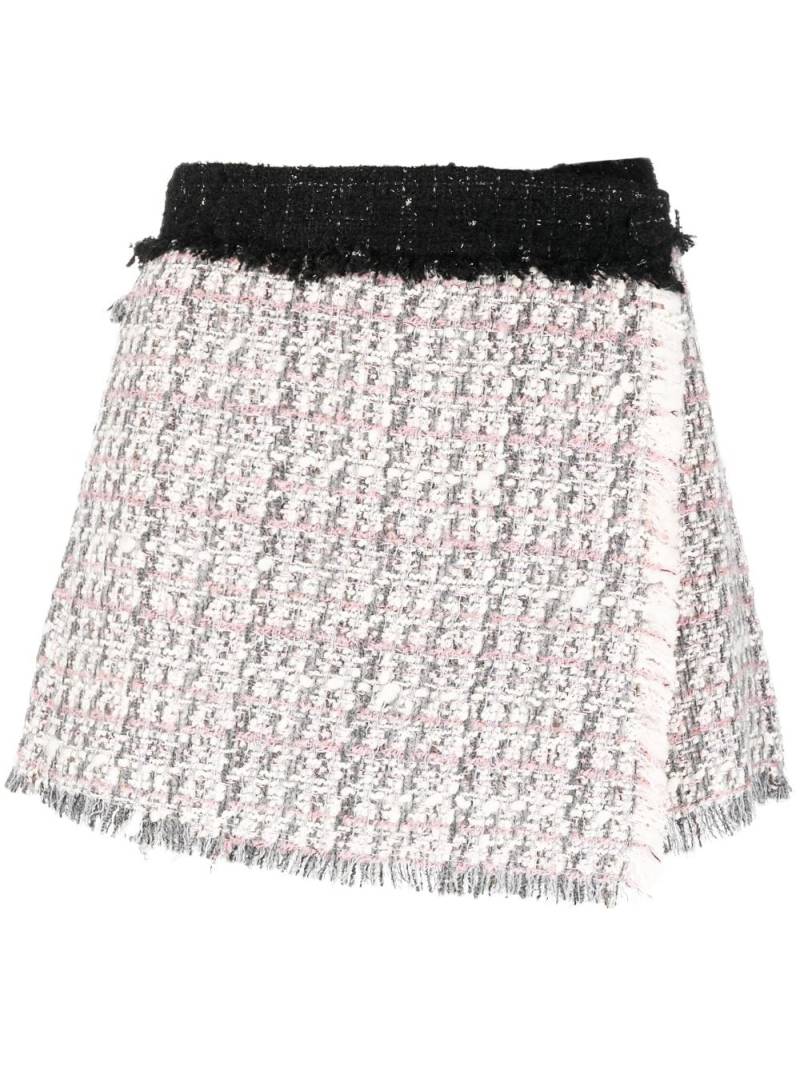 MSGM wrap-front tweed skorts - Grey von MSGM