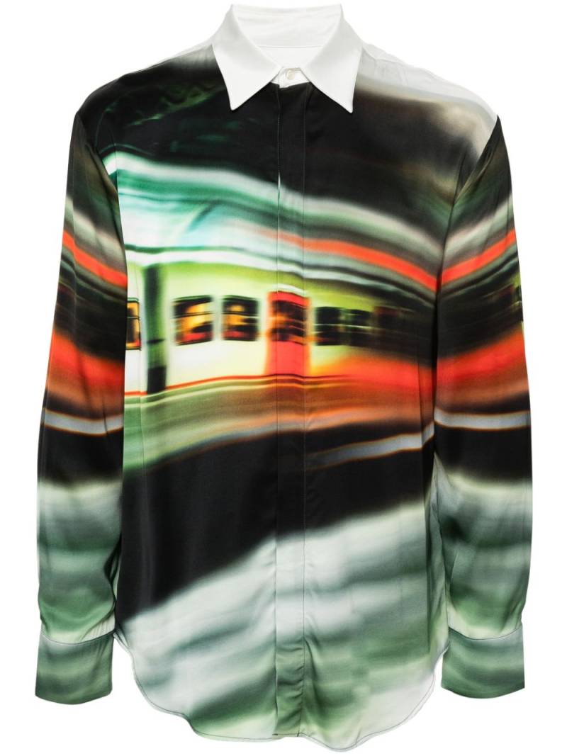 MSGM x Google Pixel Night Metro-print shirt - Black von MSGM