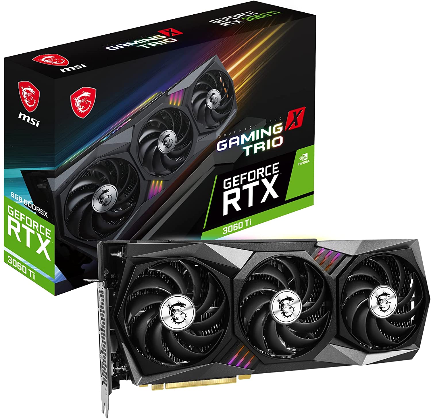 MSI Grafikkarte »GeForce RTX 3060 Ti GAMING X TRIO 8GD6X«, 8 GB, GDDR6X von MSI