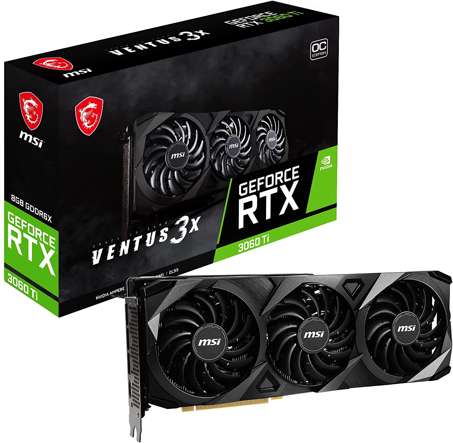 MSI Grafikkarte »GeForce RTX 3060 Ti VENTUS 3X 8GD6X OC«, 8 GB, GDDR6X von MSI