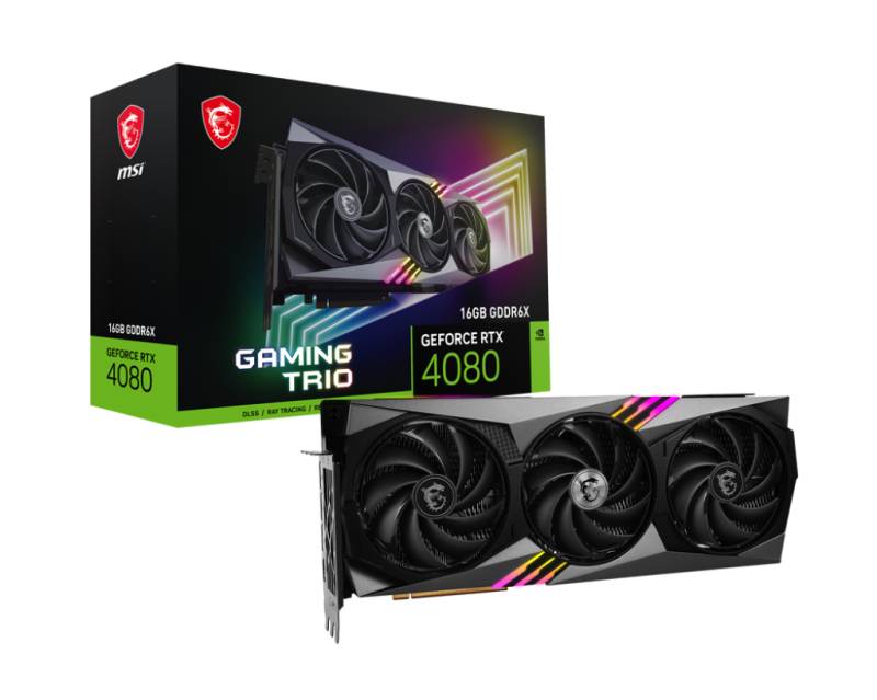 MSI Grafikkarte »GeForce RTX 4080 16GB GAMING TRIO«, 16 GB, GDDR6X von MSI