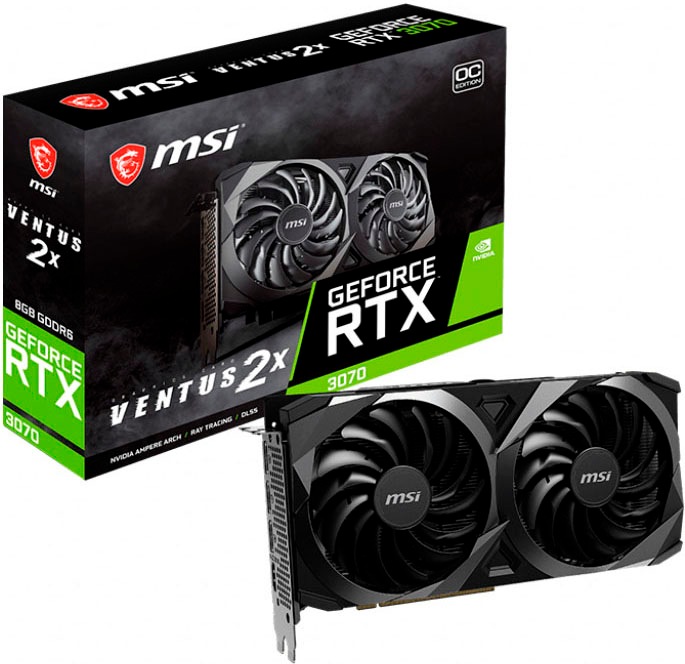 MSI Grafikkarte »RTX 3070 VENTUS 2X 8G OC LHR«, 8 GB, GDDR6 von MSI