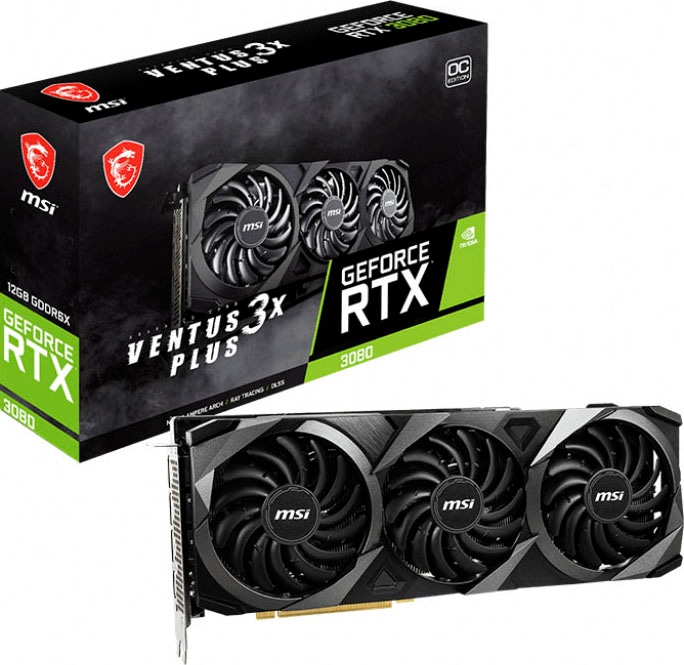 MSI Grafikkarte »RTX 3080 VENTUS 3X PLUS 12G OC LHR«, 12 GB, GDDR6X von MSI