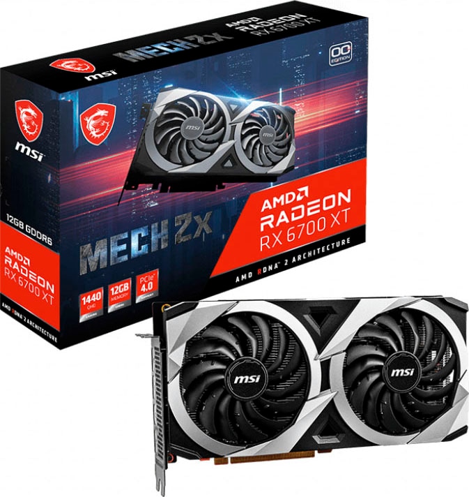 MSI Grafikkarte »Radeon RX 6700 XT MECH 2X 12G«, 12 GB, GDDR6 von MSI