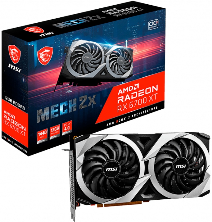 MSI Grafikkarte »Radeon RX 6700 XT MECH 2X 12G OC«, 12 GB, GDDR6 von MSI