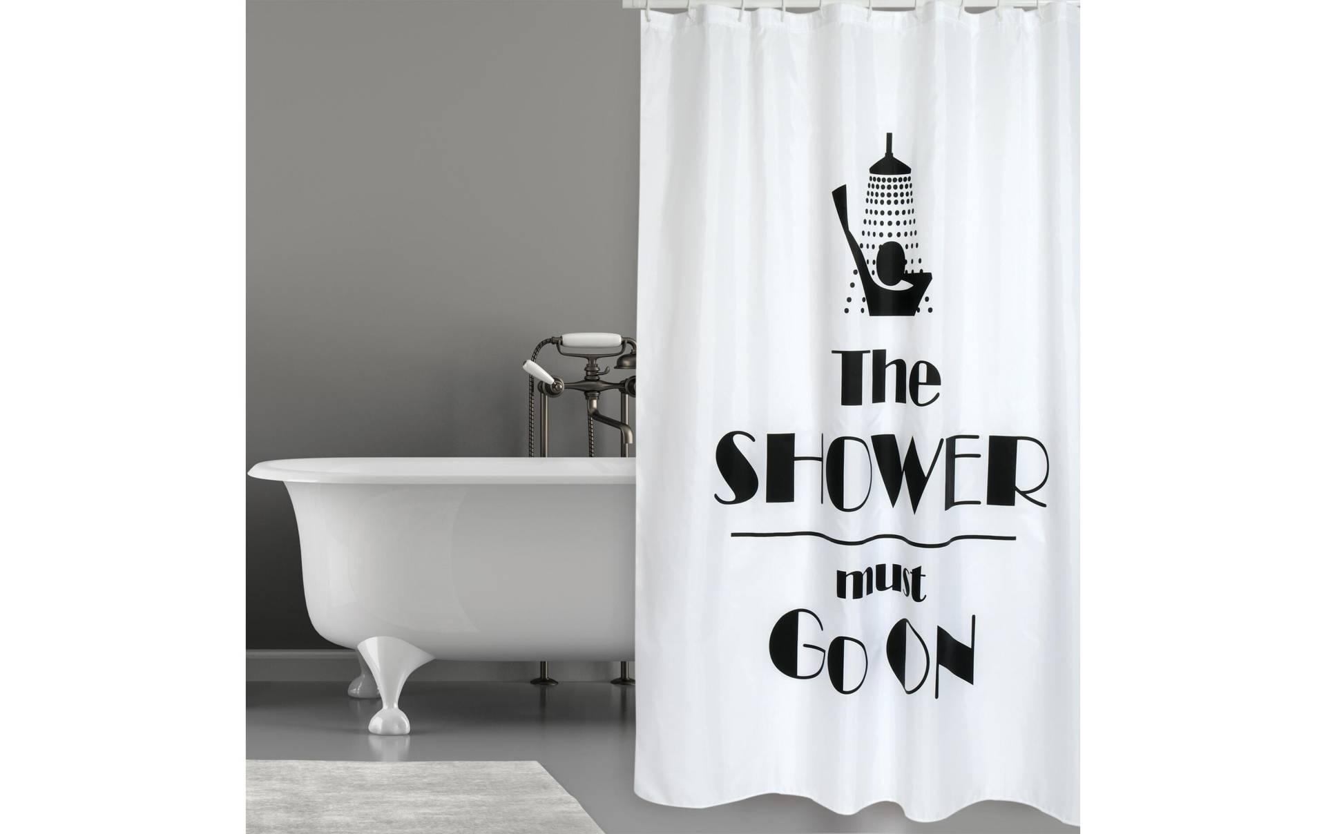MSV Duschvorhang »The Shower must go on 180 x 200 cm,Weiss« MSV Duschvorhang »The Shower must go on 180 x 200 cm,Weiss« von MSV