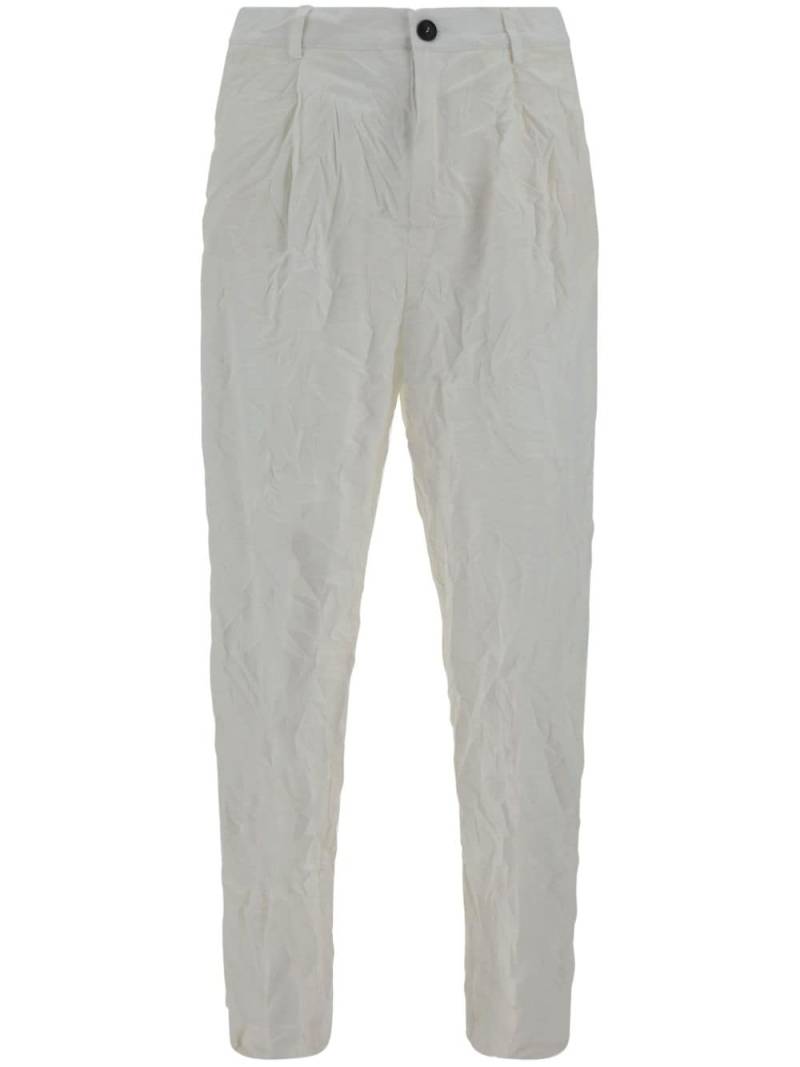 MTL STUDIO crinkled tapered trousers - White von MTL STUDIO