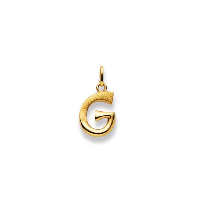 Anhänger Buchstabe G Gelbgold 750, 20x11mm Damen Gelbgold ONE SIZE von MUAU Schmuck