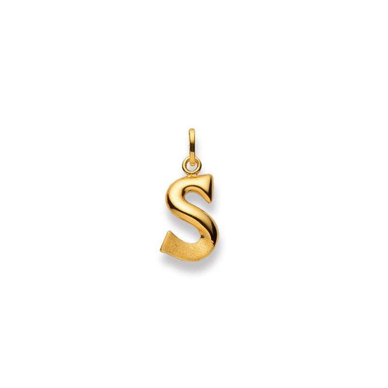 Anhänger Buchstabe S Gelbgold 750, 20x13mm Damen Gelbgold ONE SIZE von MUAU Schmuck