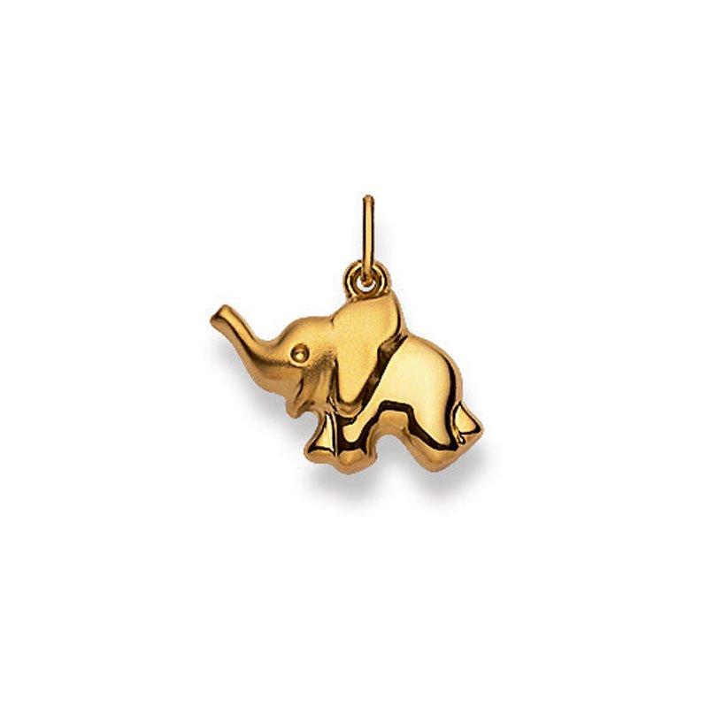 Anhänger Elefant Gelbgold 750, 16x16mm Damen Gelbgold ONE SIZE von MUAU Schmuck