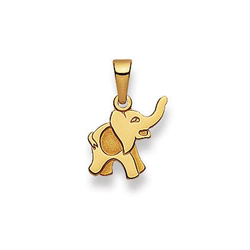 Anhänger Elefant Gelbgold 750, 17x12mm Damen Gelbgold ONE SIZE von MUAU Schmuck