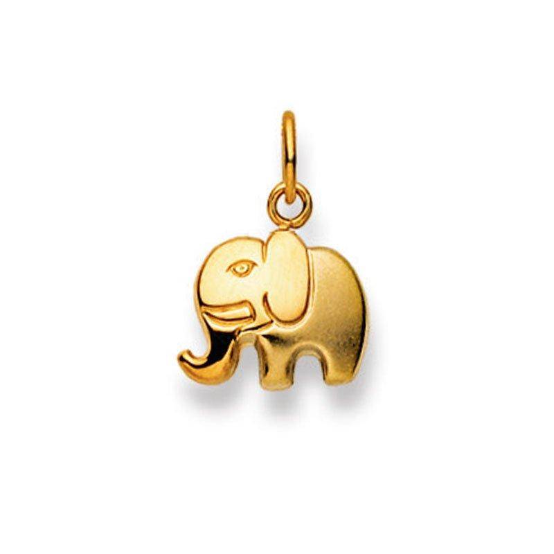 Anhänger Elefant Gelbgold 750, 17x12mm Damen Gelbgold ONE SIZE von MUAU Schmuck