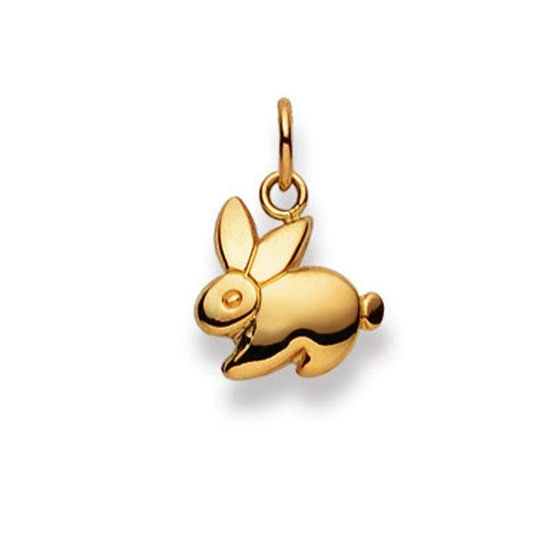 Anhänger Hase Gelbgold 750, 17x11mm Damen Gelbgold ONE SIZE von MUAU Schmuck