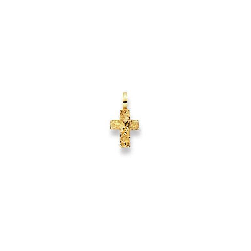 Anhänger Kreuz Gelbgold 750, 15x8mm Damen Gelbgold ONE SIZE von MUAU Schmuck