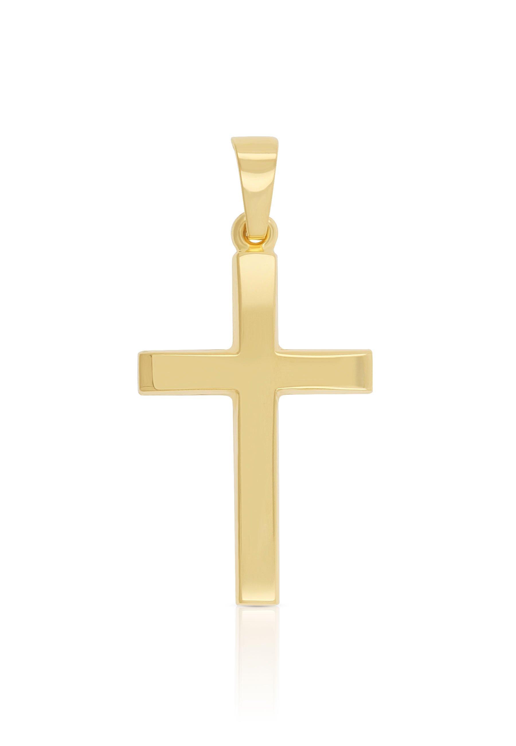 Anhänger Kreuz Gelbgold 750, 28x14mm Damen Gelbgold ONE SIZE von MUAU Schmuck