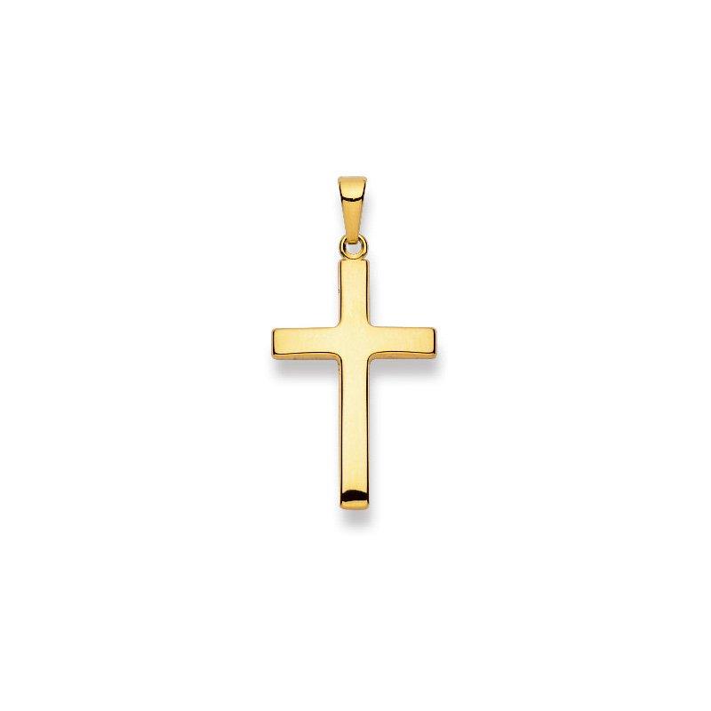 Anhänger Kreuz Gelbgold 750, 32x16mm Damen Gelbgold ONE SIZE von MUAU Schmuck