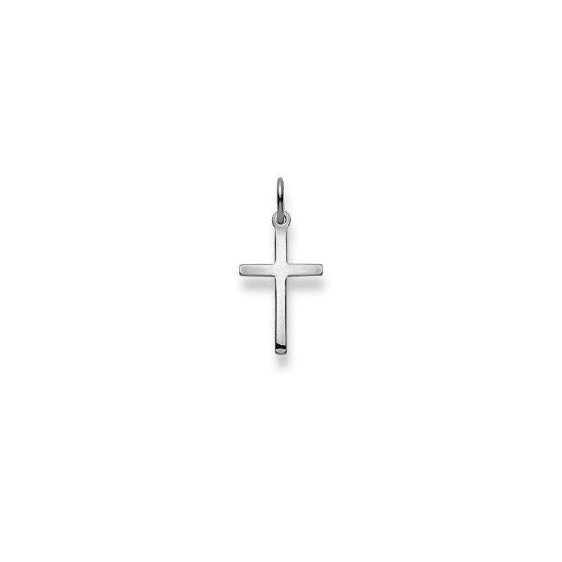 Anhänger Kreuz Weissgold 750, 21x10mm Damen Silber ONE SIZE von MUAU Schmuck