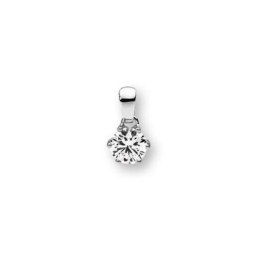 Anhänger Weissgold 750 6-griff-fassung Diamant 0.50ct. Damen Silber ONE SIZE von MUAU Schmuck