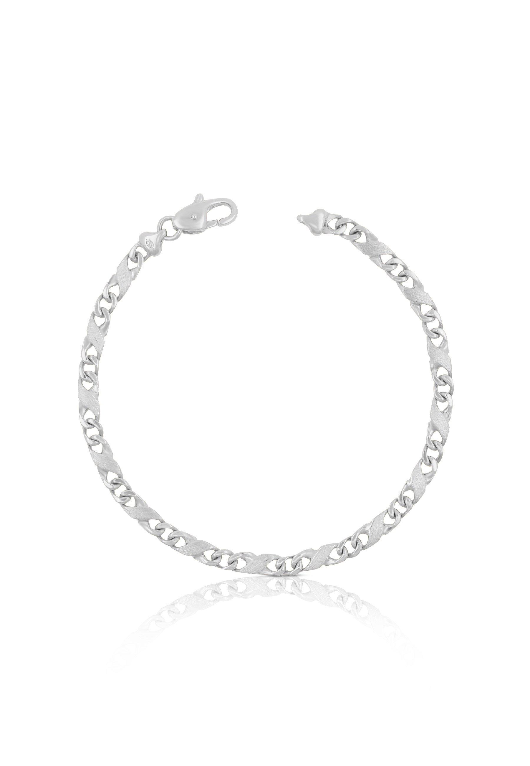 Armband Carrera Weissgold 750, 22cm, 4mm Damen Silber 22cm von MUAU Schmuck