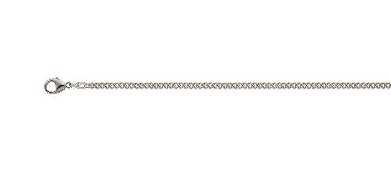 Bracelet Panzer Rund Weissgold 750, 2.7mm, 19cm Damen Silber 19cm von MUAU Schmuck