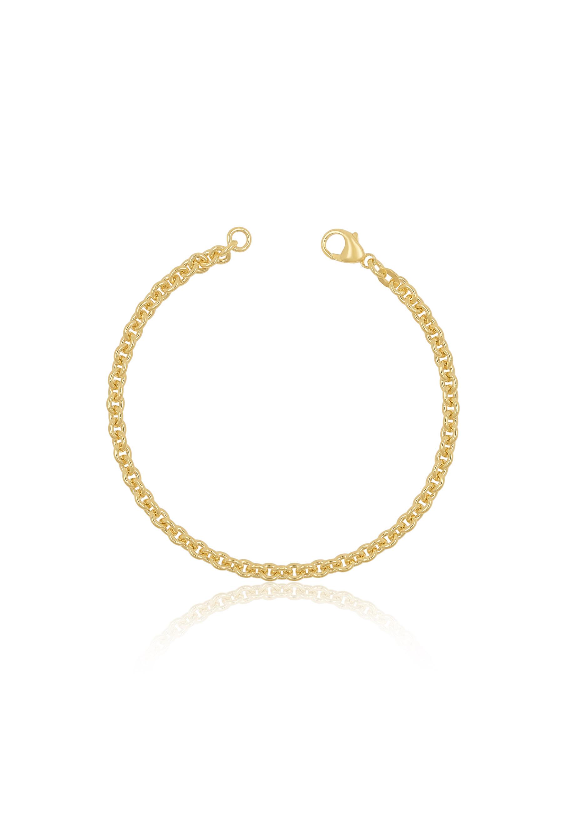 Bracelet Rundanker Gelbgold 750, 3.9mm, 19cm Damen Gelbgold 19cm von MUAU Schmuck