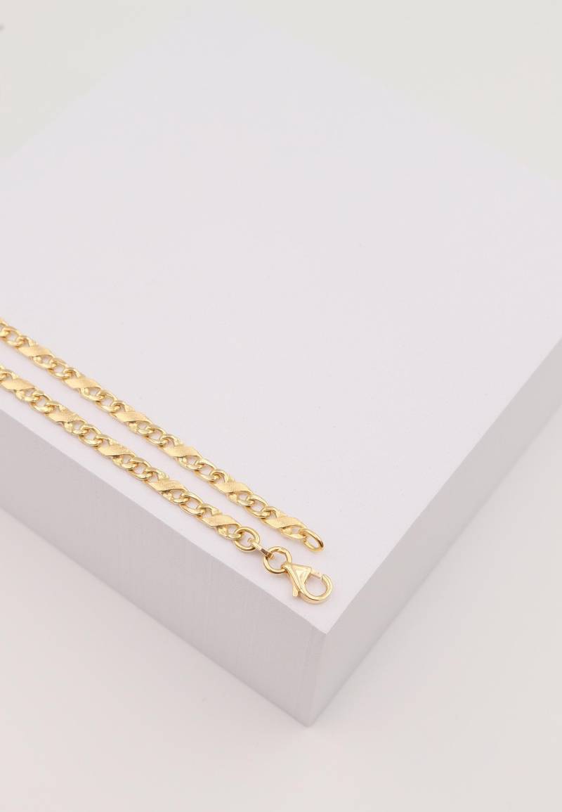 Collier 8er-kette Gelbgold 750, 3.3mm, 50cm Damen Gelbgold 50 CM von MUAU Schmuck