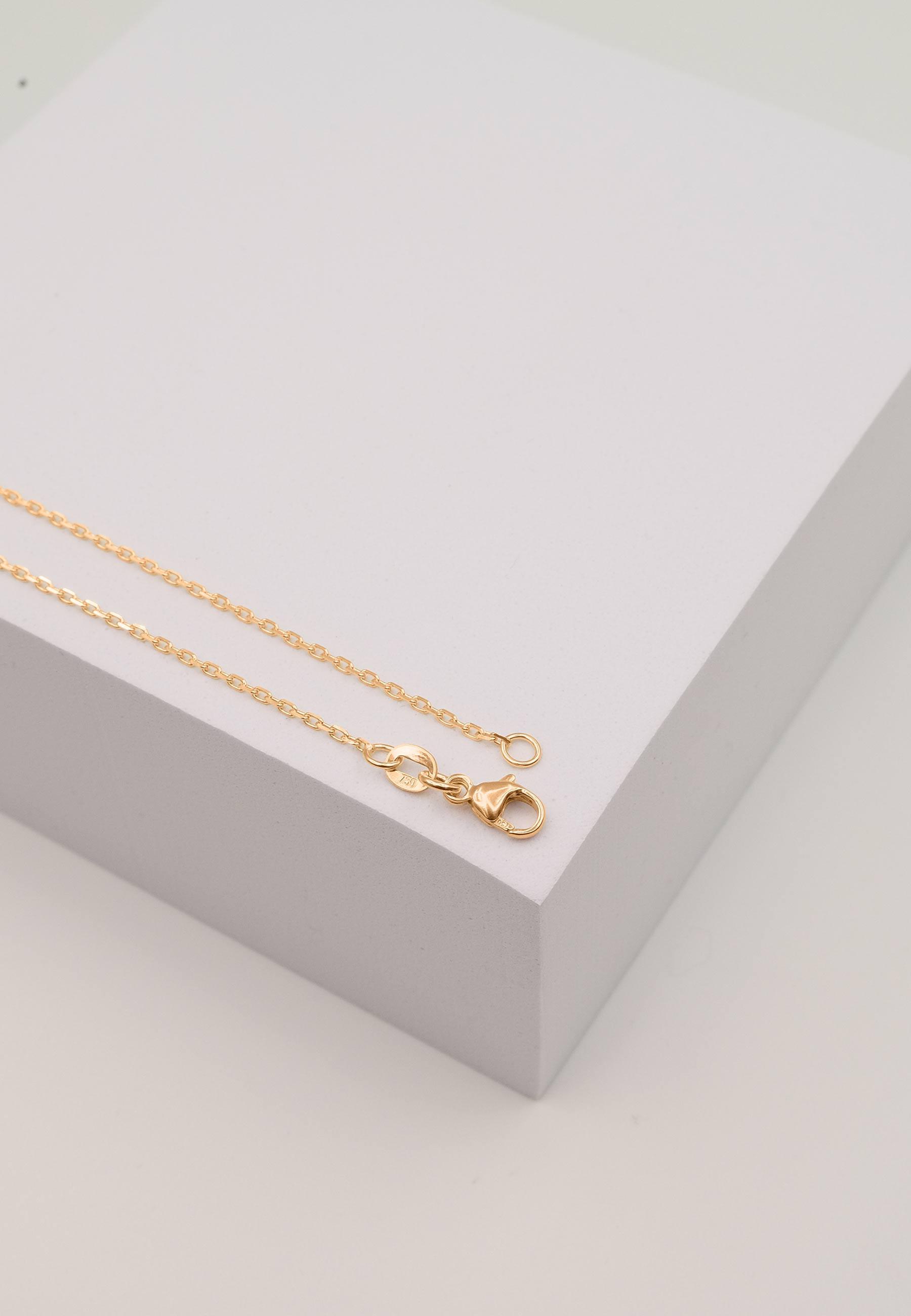 Collier Anker Rotgold 750, 1.2mm, 50cm Damen Gold 50 CM von MUAU Schmuck