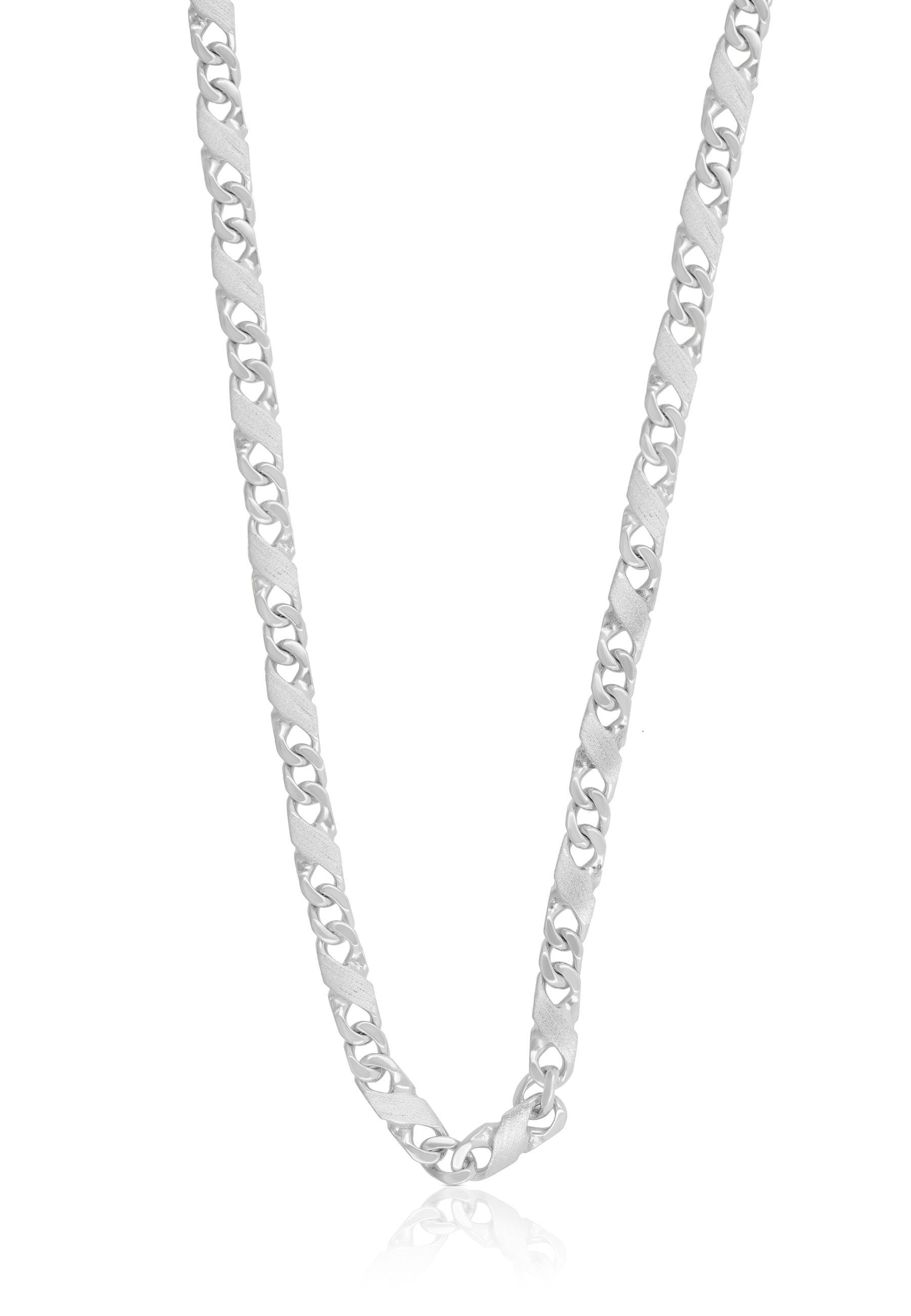 Collier Carrera Weissgold 750, 4mm, 45cm Damen Silber 45cm von MUAU Schmuck