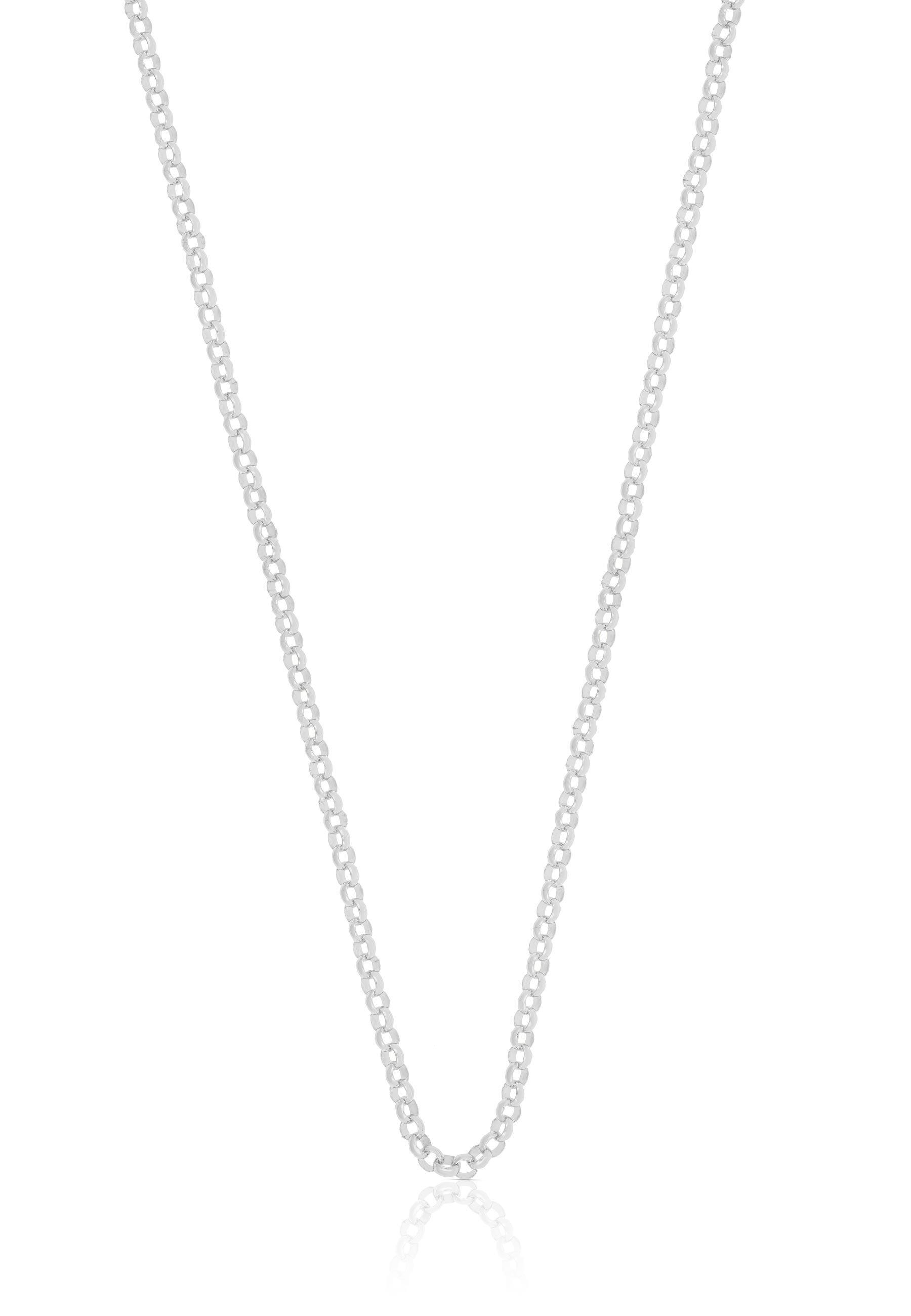 Collier Erbs Weissgold 750, 2.4mm, 50cm Damen Silber 50 CM von MUAU Schmuck