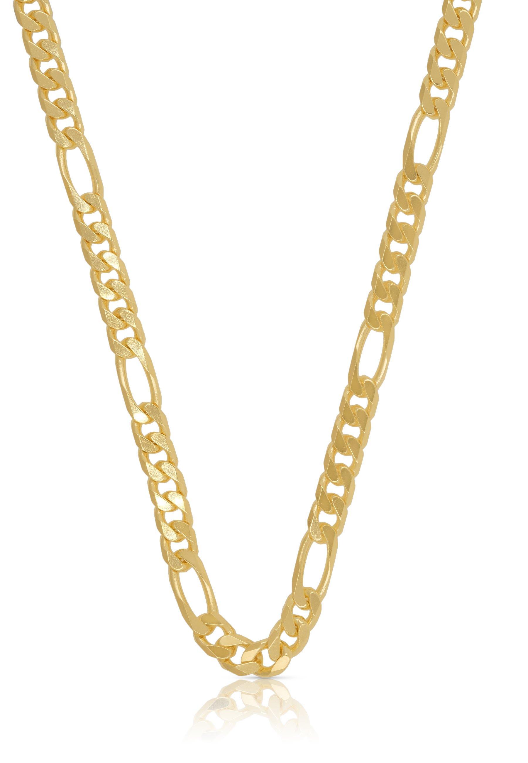 Collier Figaro Gelbgold 750, 4.3mm, 55cm Damen Gelbgold 55 CM von MUAU Schmuck