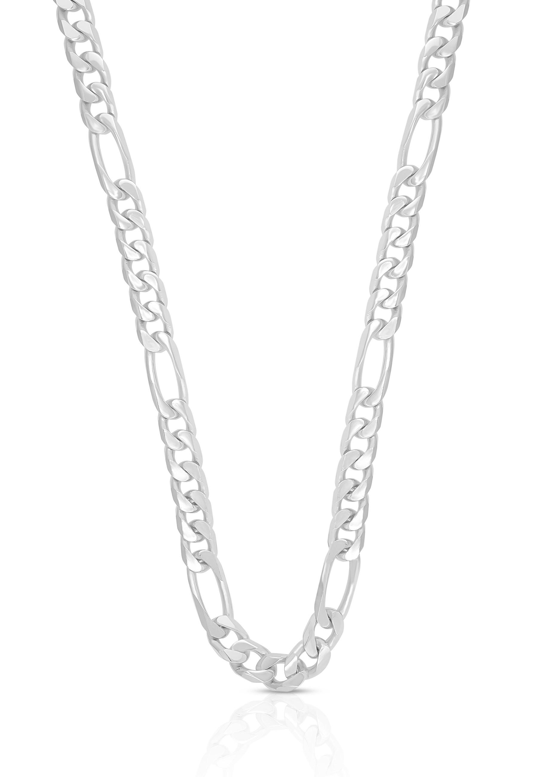 Collier Figaro Weissgold 750, 4.3mm, 42cm Damen Silber 42cm von MUAU Schmuck