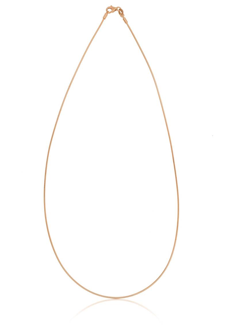 Collier Omega Glied Rotgold 750, 1mm, 50cm Damen Gold 50 CM von MUAU Schmuck