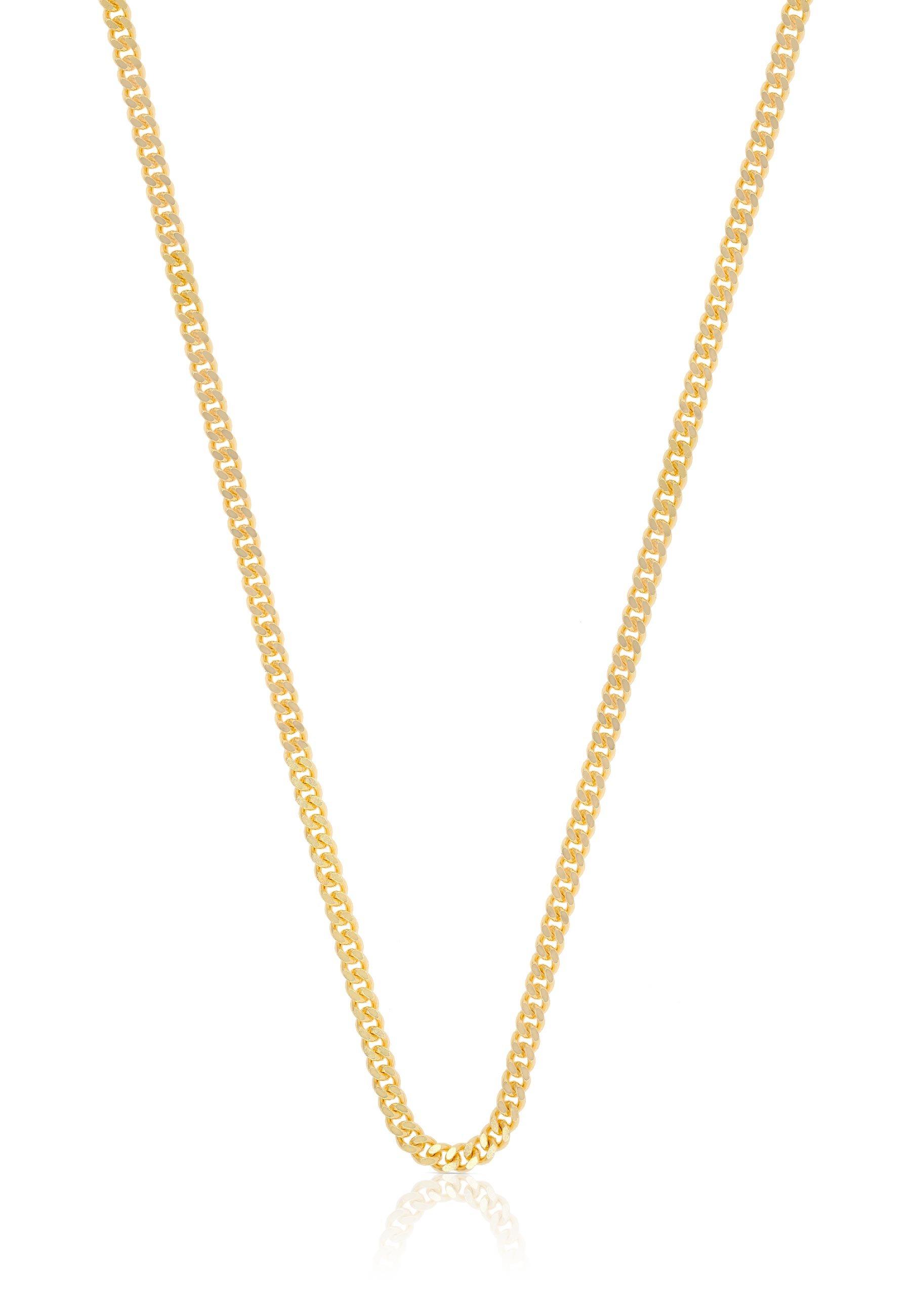 Collier Panzer Gelbgold 375, 1.7mm, 42cm Damen Gelbgold 42cm von MUAU Schmuck