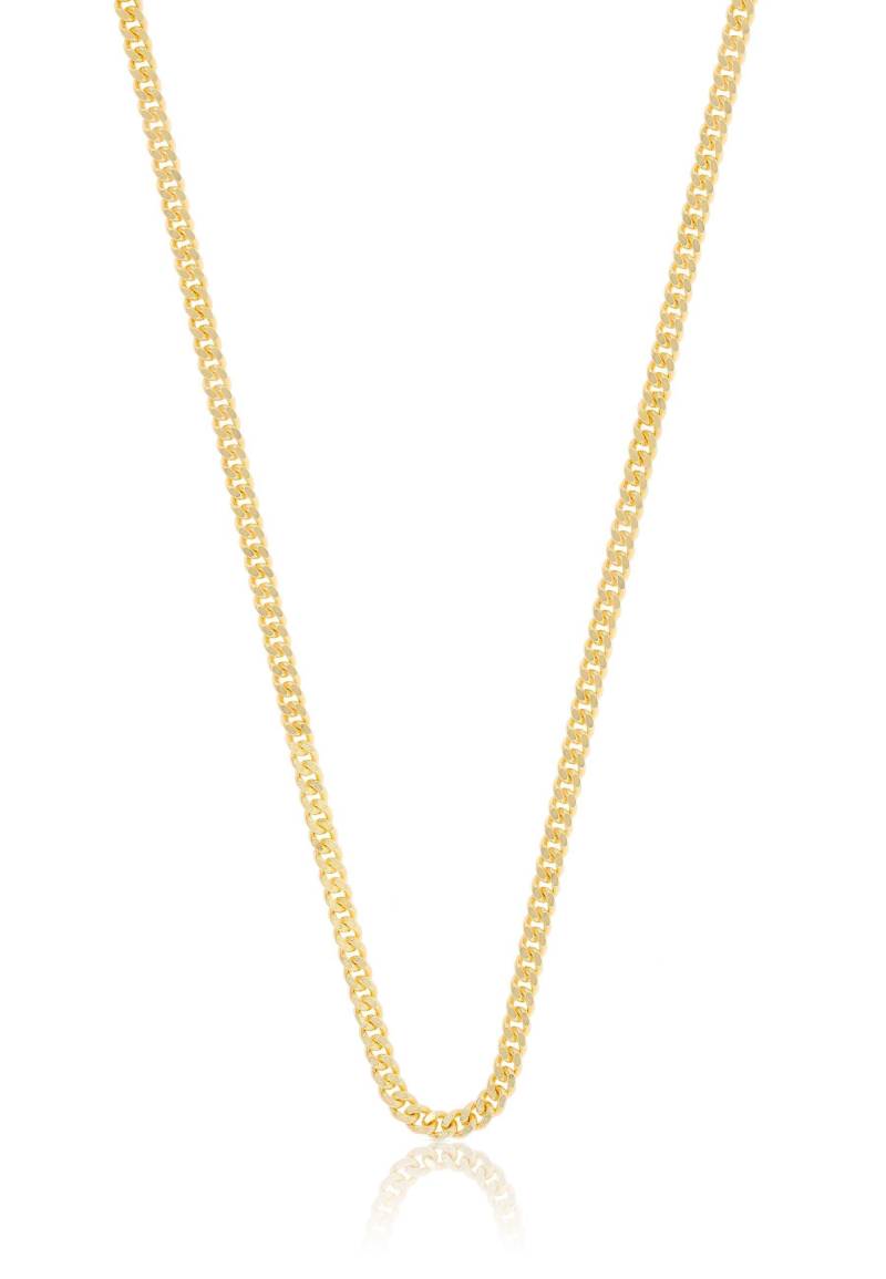 Collier Panzer Gelbgold 375, 2.1mm, 50cm Damen Gelbgold 50 CM von MUAU Schmuck