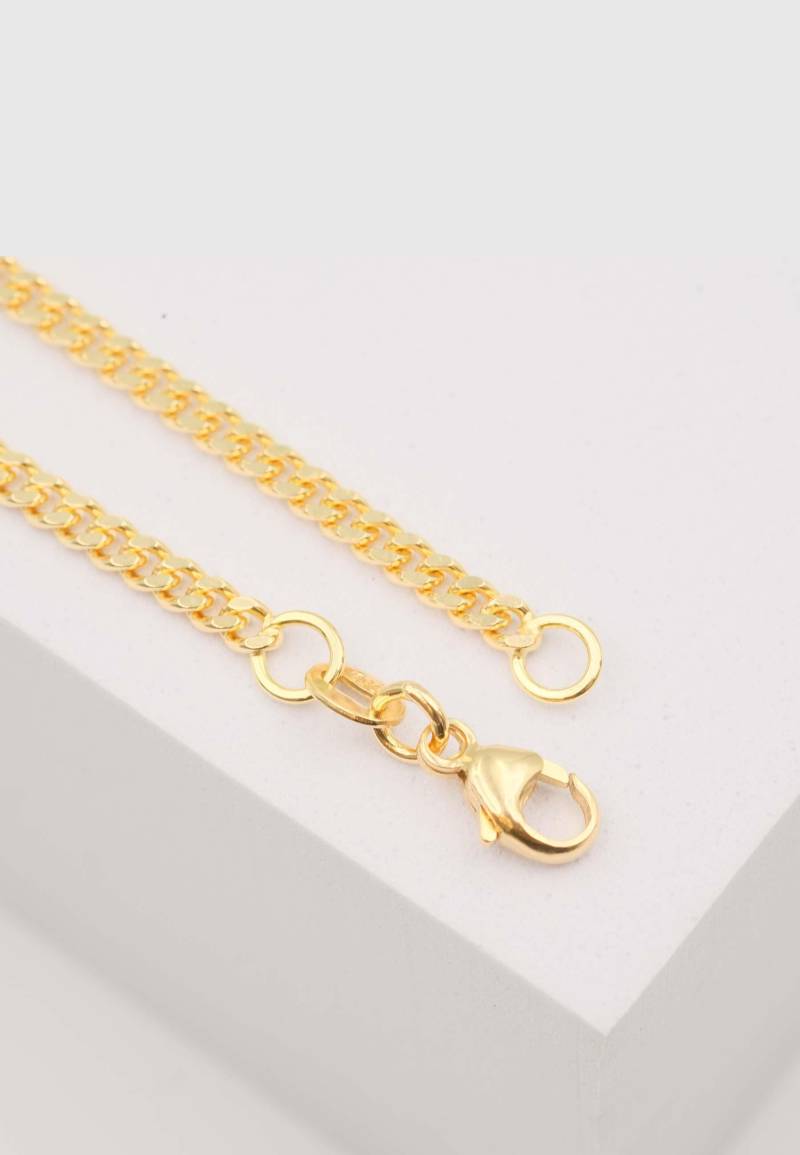 Collier Panzer Gelbgold 750, 2.7mm, 55cm Damen Gelbgold 55 CM von MUAU Schmuck