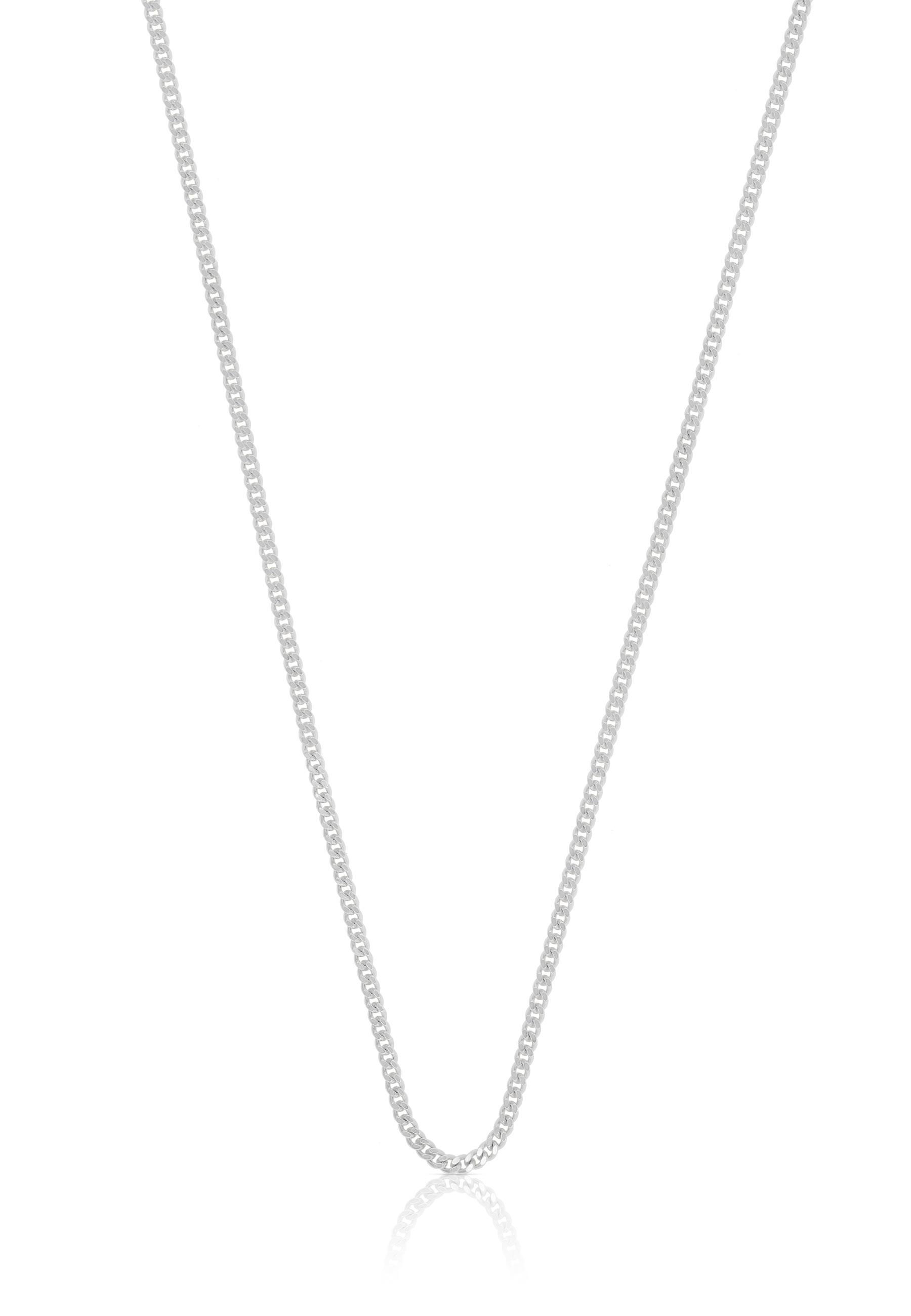 Collier Panzer Weissgold 375, 1.4mm, 38cm Damen Silber 38cm von MUAU Schmuck