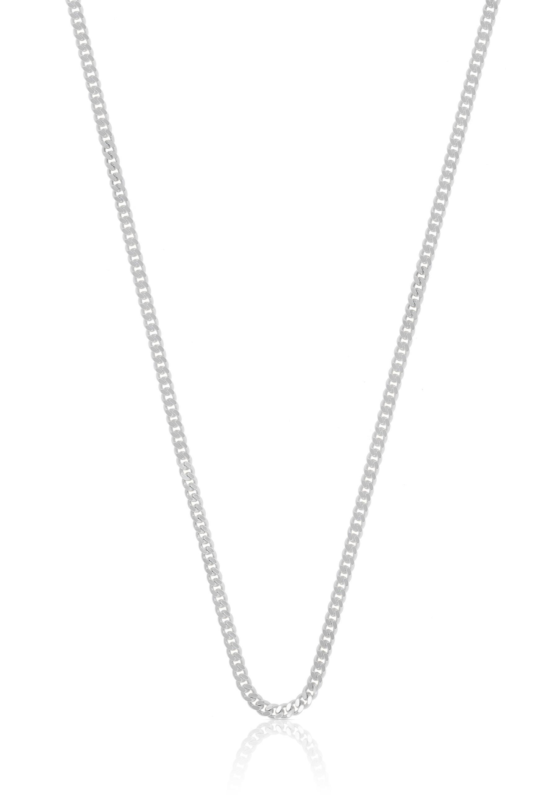 Collier Panzer Weissgold 375, 1.6mm, 40cm Damen Silber 40cm von MUAU Schmuck