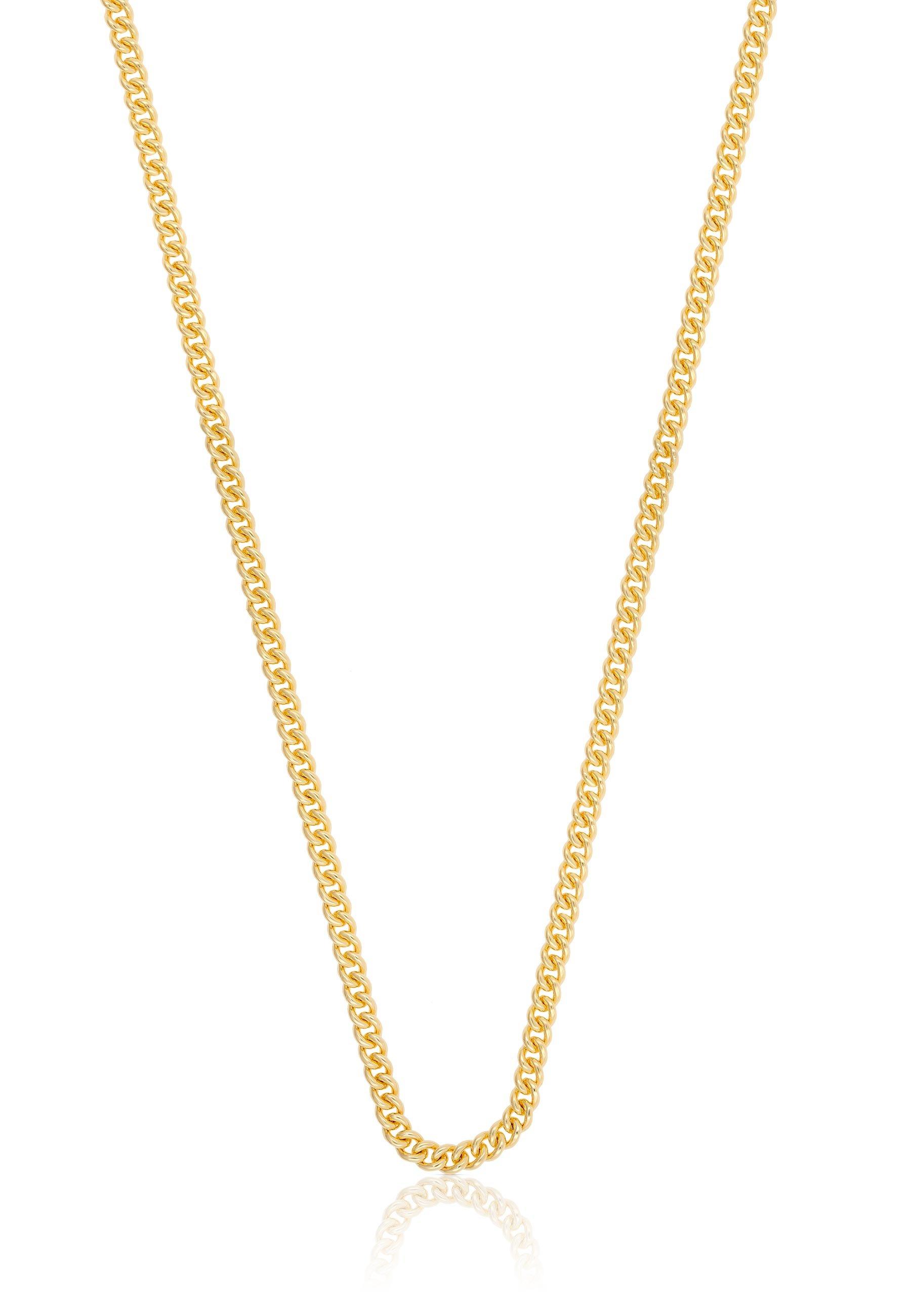 Collier Rundpanzer Gelbgold 750, 2.1mm, 55cm Damen Gelbgold 55 CM von MUAU Schmuck