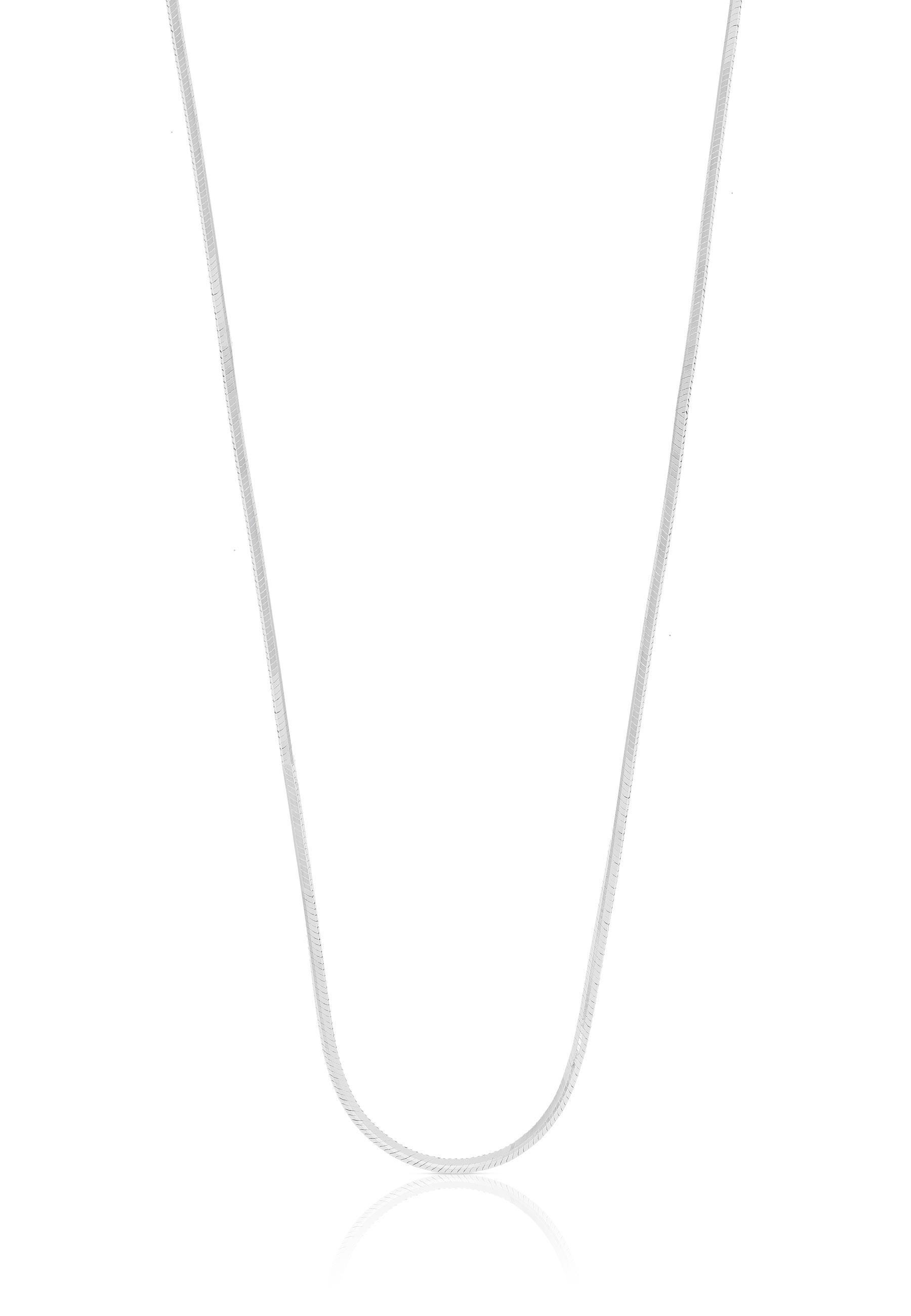 Collier Schlange Weissgold 750, 1mm, 45cm Damen Silber 45cm von MUAU Schmuck