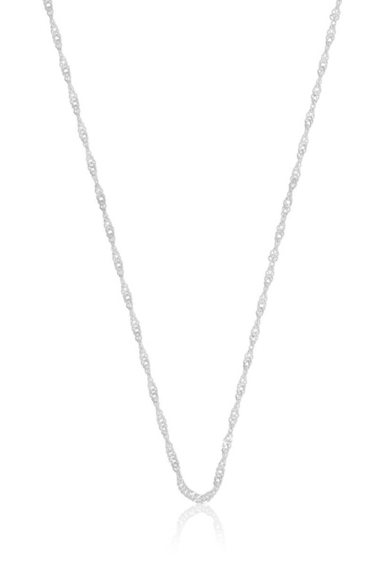 Collier Singapur Gelbgold 750, 1.6mm, 38cm Damen Silber 38cm von MUAU Schmuck