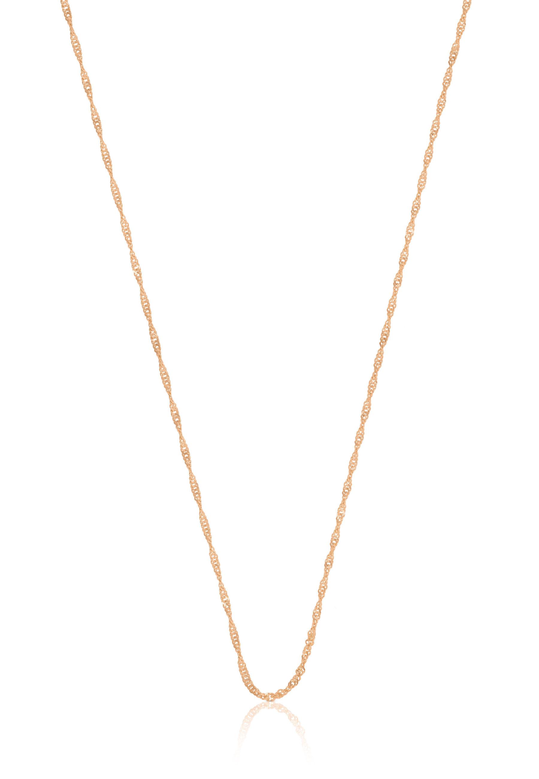 Collier Singapur Rotgold 750, 1.2mm, 50cm Damen Gold 50 CM von MUAU Schmuck