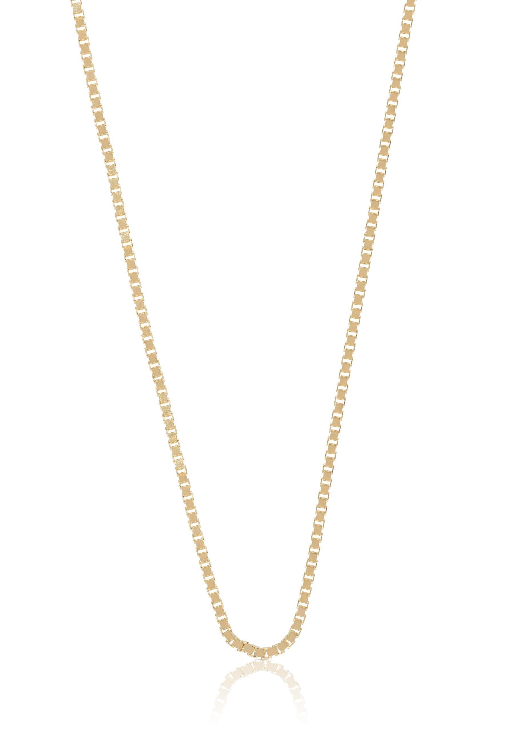 Collier Venezianer Gelbgold 375, 1.4mm, 42cm Damen Gelbgold 42cm von MUAU Schmuck