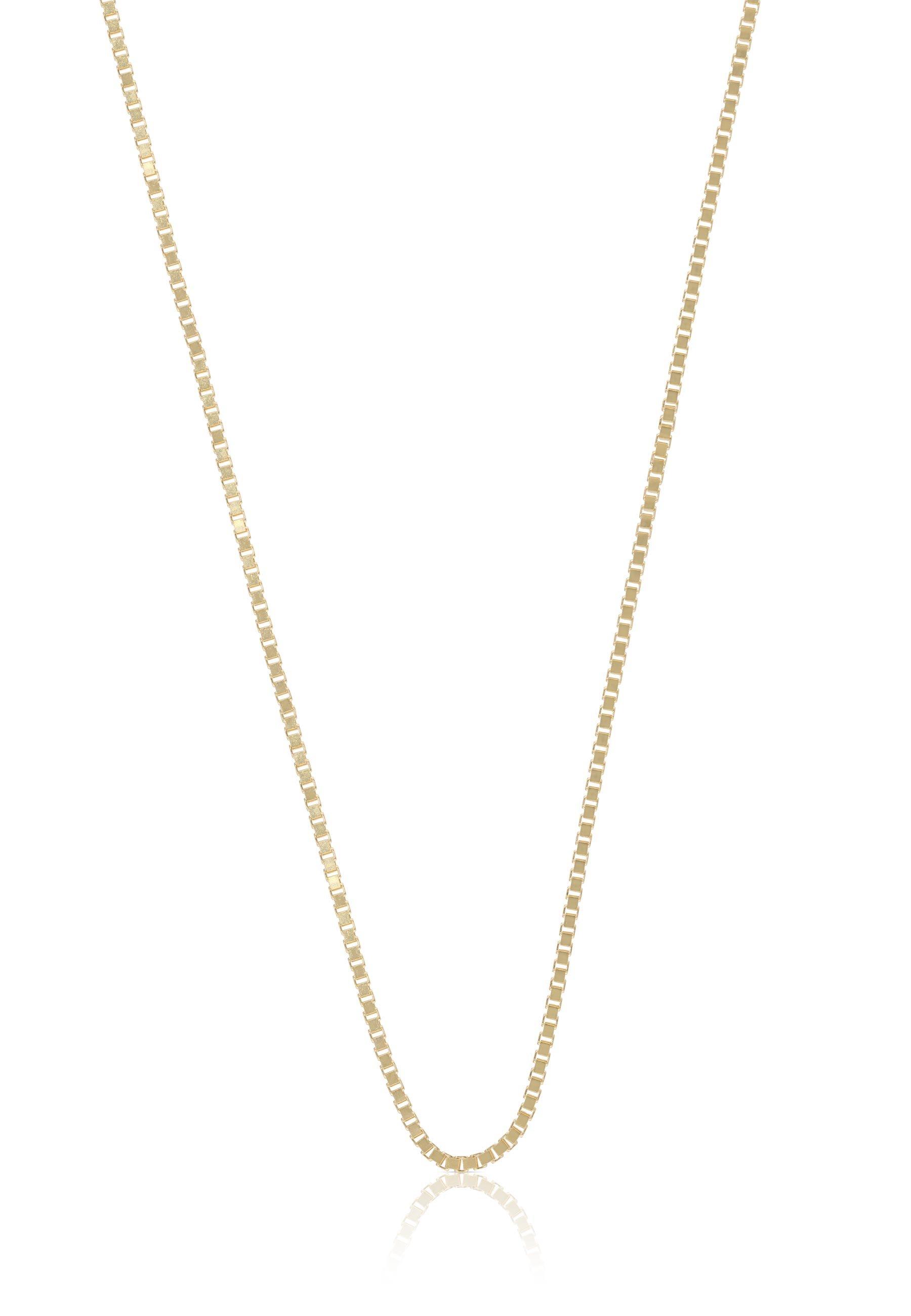 Collier Venezianer Gelbgold 750, 1.1mm, 55cm Damen Gelbgold 50 CM von MUAU Schmuck